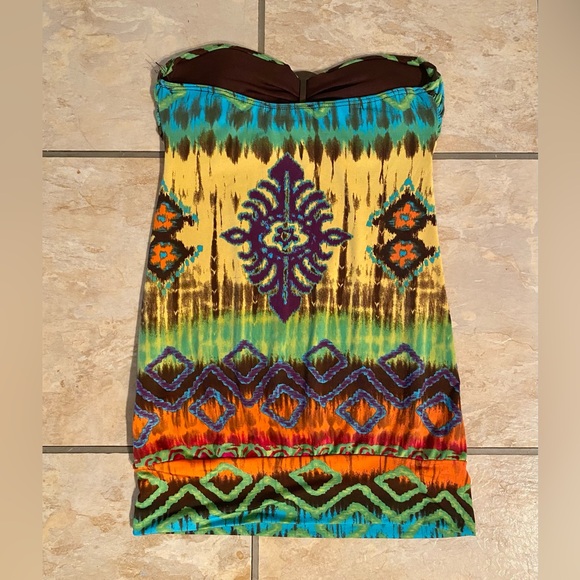 SEDUCTIONS geometric multicolour tube top x-small - Picture 3 of 6